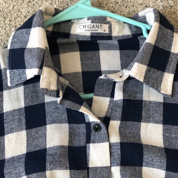 Gingham Plaid 3/4 Sleeve Dress w/ wrap belt - M - Picture 2 of 8